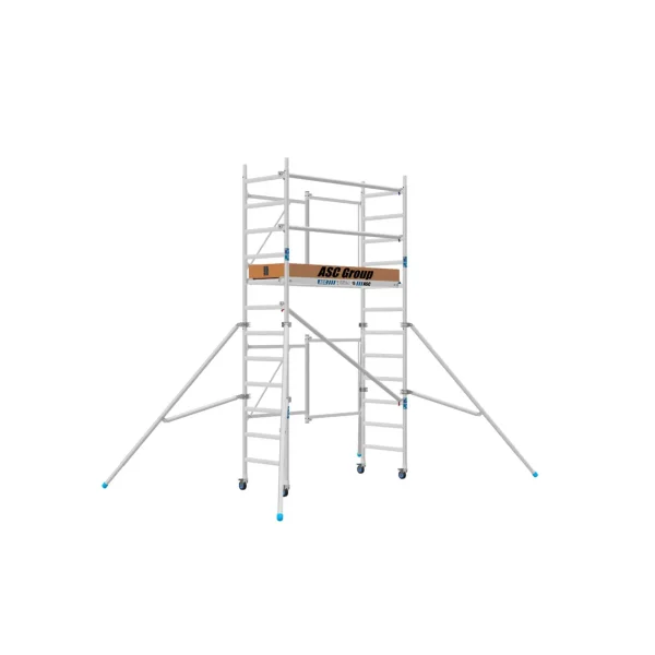 Andamio plegable de aluminio 4,7m de altura de trabajo homologado