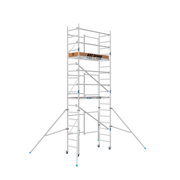Andamio plegable de aluminio 6,5m de altura de trabajo homologado