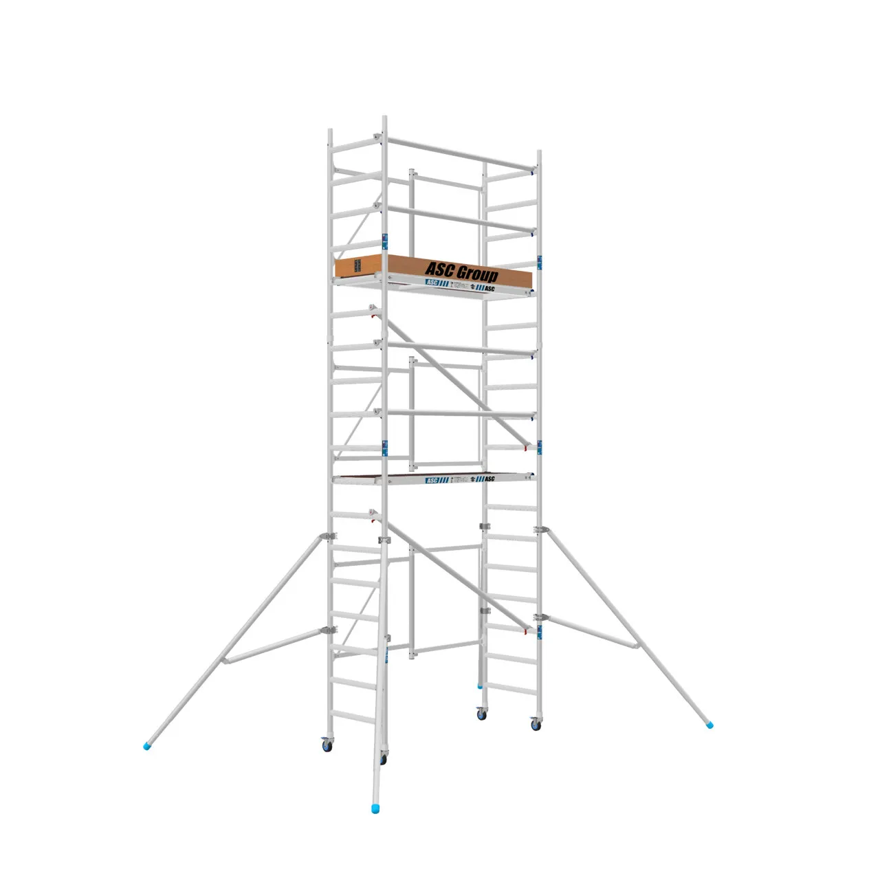 Andamio plegable PRO 6,50 m de aluminio para mantenimiento industrial