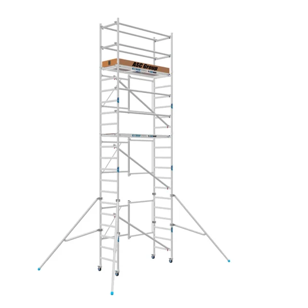 Andamio plegable de aluminio 7,5m de altura de trabajo homologado