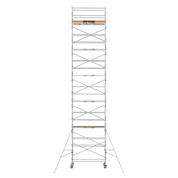Torre móvil de aluminio ASC 75×190 altura 13,3 m homologada UNE-EN 1004