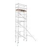 Andamio plegable de aluminio PRO 7,50 m con 2 estabilizadores, kit completo