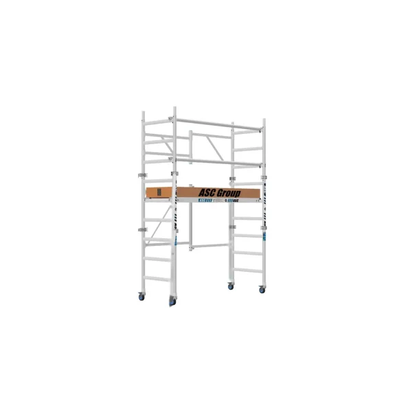 Andamio plegable de aluminio BASIC 3,85 m de altura de trabajo, kit completo sin estabilizadores